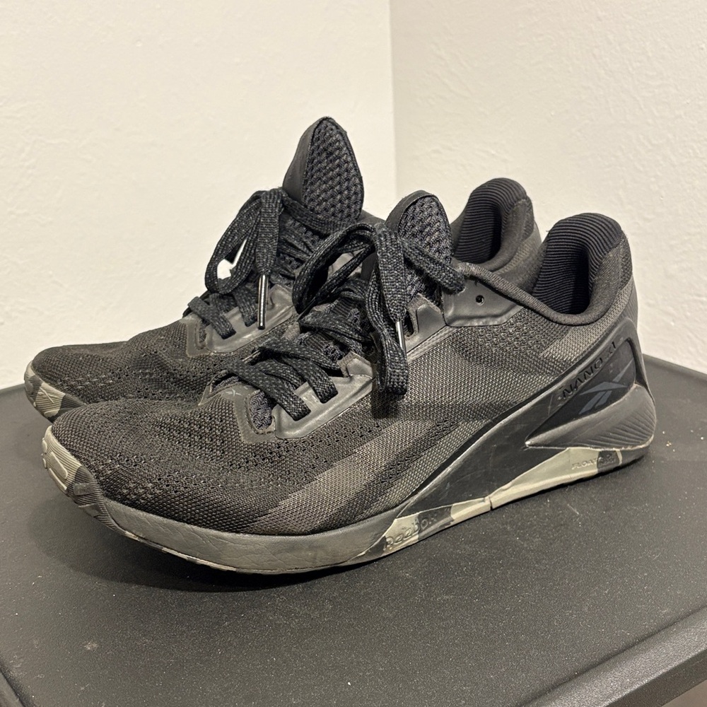 Reebok Nano Men's Black and Gray Athletic Shoes